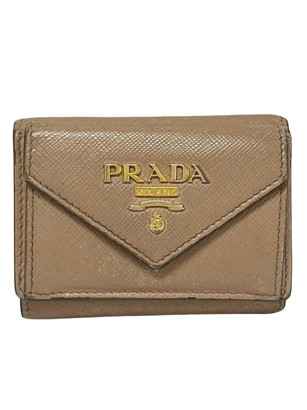 Prada Beige Leather Wallet